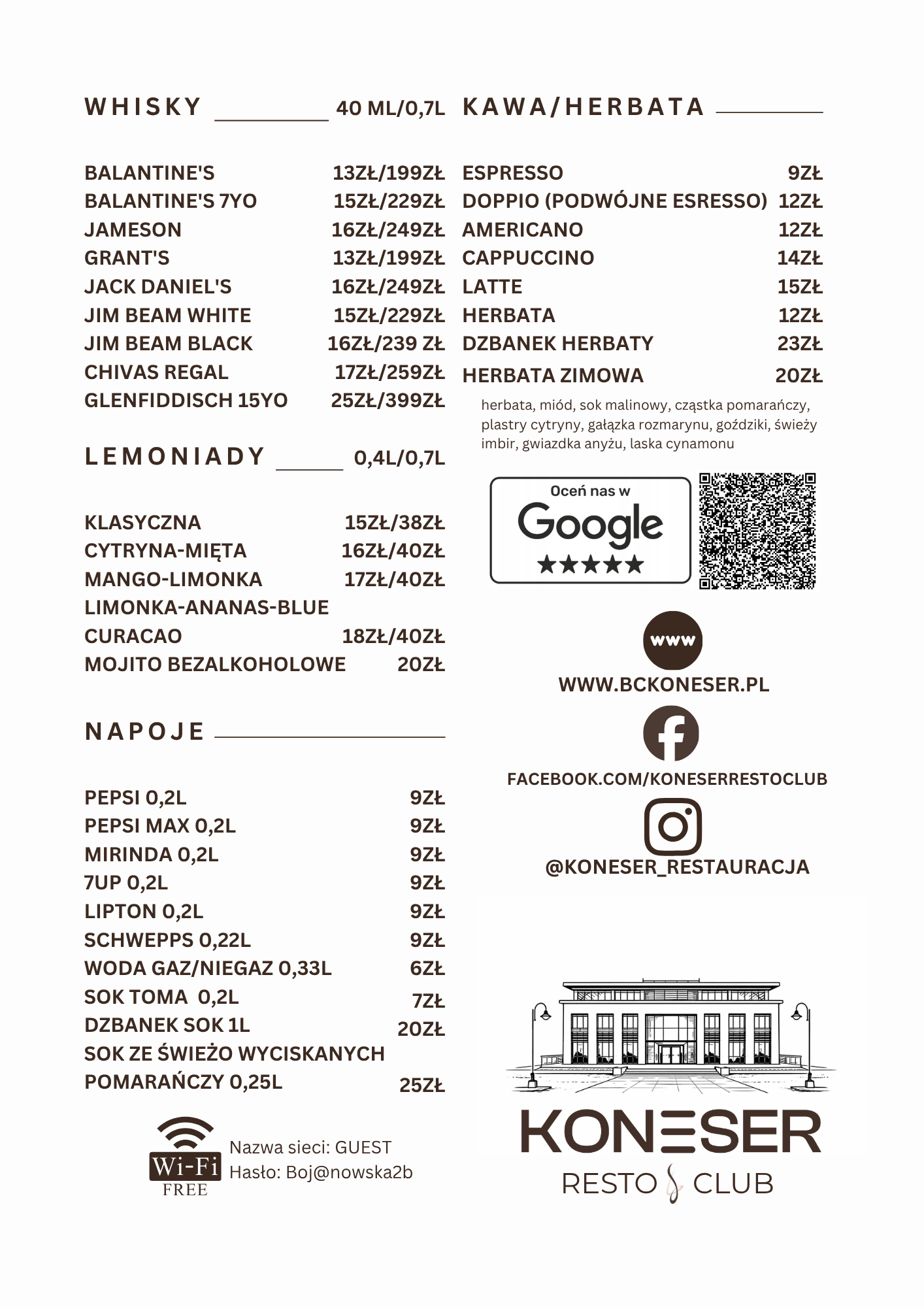 Menu Koneser strona 4