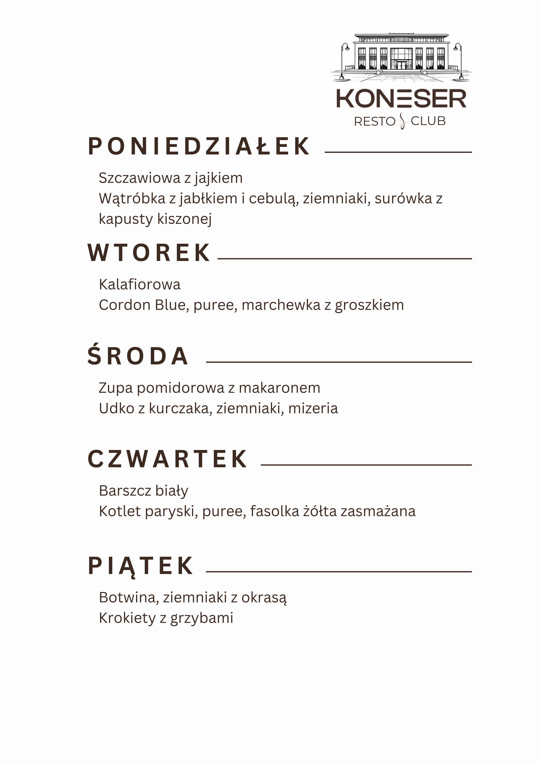 Menu lunchowe tydzień 3