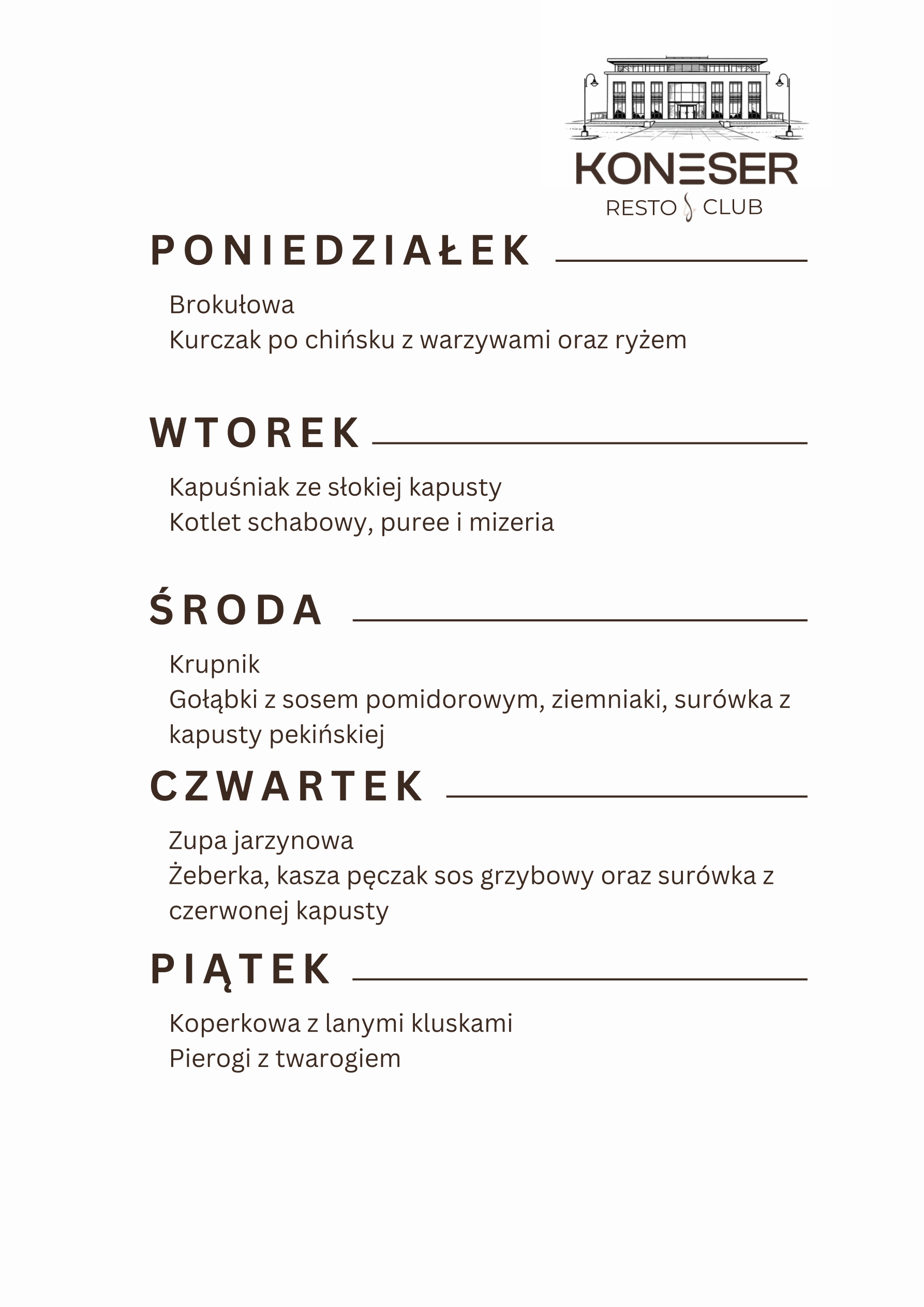 Menu lunchowe tydzień 4